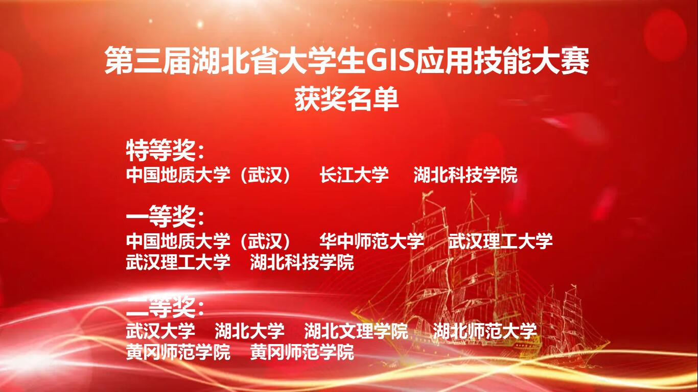资环学院喜获第三届湖北省大学生GIS应用技能大赛特等奖